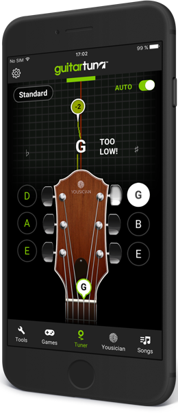 Mediador masilla frase GuitarTuna | The #1 Guitar Tuner for Acoustic, Electric and Bass